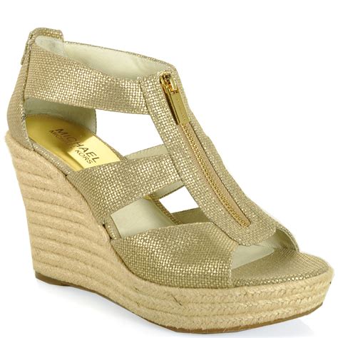 michael kors gold damita wedges|Michael kors damita wedge + FREE SHIPPING .